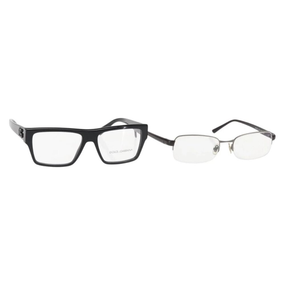 DOLCE&GABBANA PRADA Sunglasses plastic 2 Set Black Auth BA6486